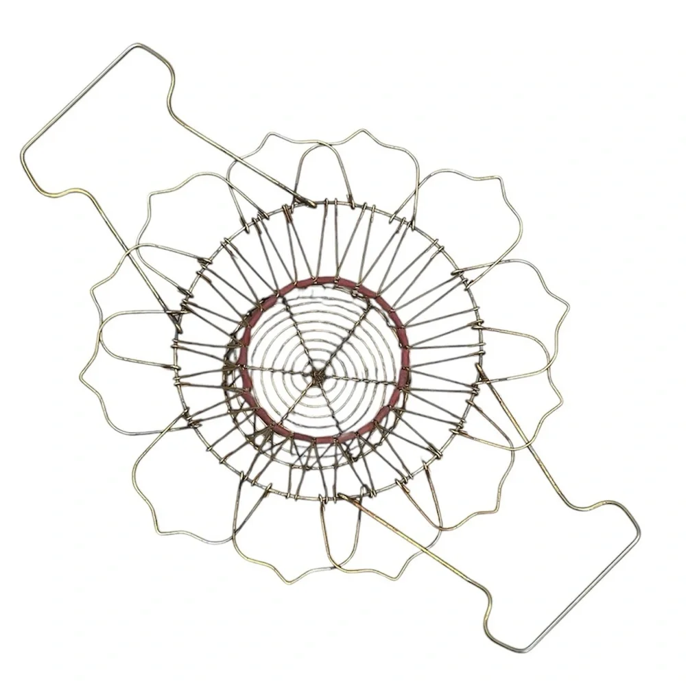 Vintage French Wire Egg Basket Fil de Fer Farmhouse Rustic Foraging